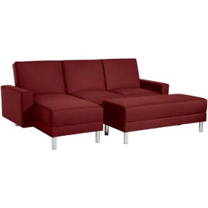 Just Fashion Funktionssofa mit Hocker Rot