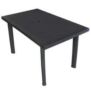 Table rectangulaire en pvc Gris - Matière plastique - 76 x 72 x 126 cm