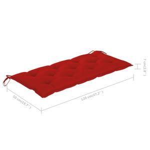 Banc de jardin 3006626-2 Rouge - Bambou - 38 x 45 x 118 cm