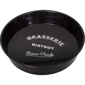 Plateau profond brasserie Bistrot Noir - Métal - 36 x 8 x 36 cm