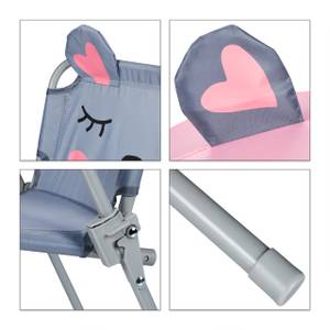 Chaises table enfants avec parasol Gris