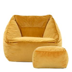 Riesen Sitzsack Sessel mit Sitzpuff Gelb