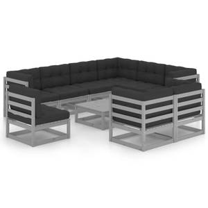 Garten-Lounge-Set (10-teilig) 3009834-2 Anthrazit - Grau