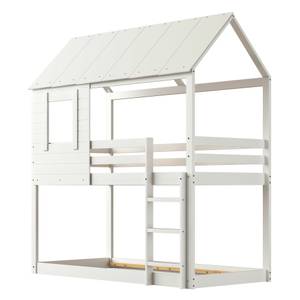 Kinderbett Hemera Ⅴ Weiß - Holzwerkstoff - Metall - Massivholz - Holzart/Dekor - 98 x 221 x 206 cm