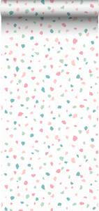 Tapete Terrazzo-Motiv 7299 Multicolor - Pink - Türkis - 53 x 1005 x 1005 cm