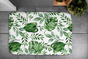 Badteppich Monstera Blätter Grün - Textil - 90 x 60 x 90 cm