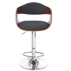 Tabouret de bar HWC-A47 Gris - Textile - 59 x 109 x 50 cm