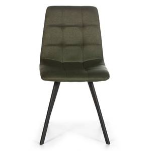 Set de 4 chaises Mila Tapissées Vert Vert - Textile - 46 x 90 x 58 cm