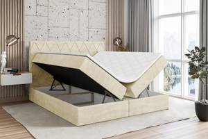 Boxspringbett LEPARO Beige - Breite: 120 cm - H4