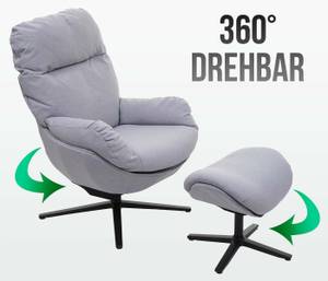 Relaxsessel + Hocker L12 drehbar Braun