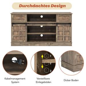 TV-Schrank GLOWNatur Ⅲ Beige - Holzwerkstoff - Metall - 40 x 81 x 150 cm