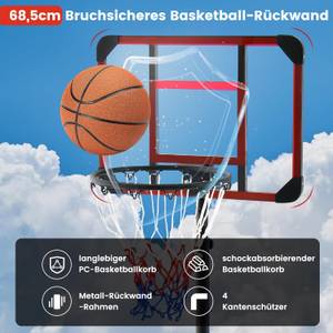 Basketballständer EB50296 Schwarz - Metall - 50 x 248 x 75 cm