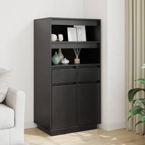 Highboard DE2398 Schwarz - Massivholz - 40 x 117 x 60 cm