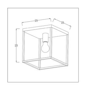 Deckenleuchte Arthur Schwarz - Metall - 25 x 25 x 25 cm