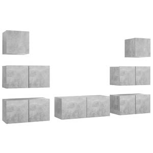 TV-Schrank 7er Set D637 Grau - Holzwerkstoff - 30 x 30 x 60 cm