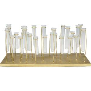 Vasen-Set Flower Meadow (21-tlg.) Gold - Glas - 60 x 25 x 20 cm