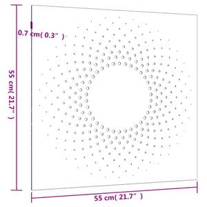 Garten Wanddekoration 824491 Braun - Metall - 55 x 1 x 55 cm