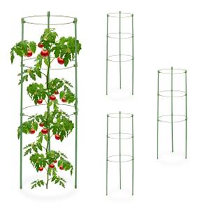 Tuteur à tomates 60 cm lot de 4 Vert - Métal - Matière plastique - 20 x 60 x 20 cm