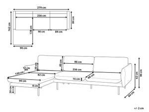 Ecksofa VINTERBRO Schwarz - Grau