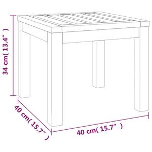 Garten Essgruppe 3028415-6 (6-teilig) Weiß - Massivholz - Holzart/Dekor - 114 x 81 x 60 cm