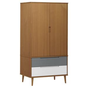 Kleiderschrank V679 Braun - Massivholz - 55 x 175 x 90 cm