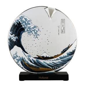 Vase Katsushika Hokusai - Die Welle Porzellan - 8 x 34 x 31 cm