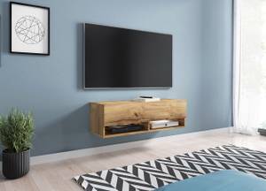 TV-Lowboard A100 mit RGB Beleuchtung Braun - Holzwerkstoff - 30 x 30 x 100 cm