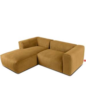 Ecksofa BUFFO 4-Sitzer Gelb - Breite: 237 cm - Armlehne beidseitig montierbar - Ecke davorstehend links - Ottomane davorstehend links