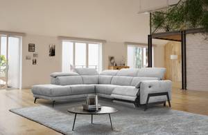 Ecksofa Scala (5-Sitzer mit Relax) Hellgrau - Ecke davorstehend links