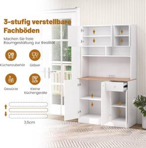 Küchenschrank VH32067PQ-IT+DE Weiß - Holzwerkstoff - 40 x 181 x 100 cm