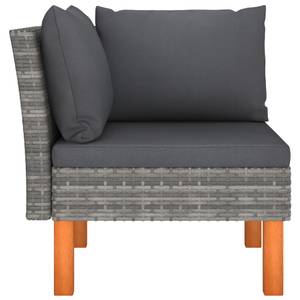 Modular-Sofa-Eckteil (2er Set) 3007729-1 Grau - Metall - Polyrattan - Holzart/Dekor - 65 x 67 x 65 cm