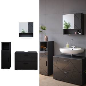 Mobilier de salle de bains Irma Anthracite - Anthracite brillant