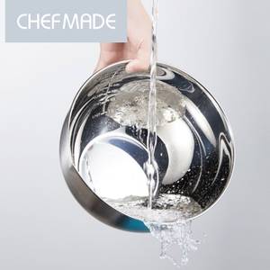 CHEFMADE 2,5 l Rührschüssel Silber Silber - Metall - 22 x 13 x 21 cm