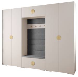 Garderobe Inova 4 Z9 Gold - Grau - Weiß - Gold