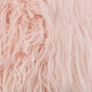 Fellkissen Kunstfell 2er Set Pink - Metall - Textil - 45 x 45 x 10 cm