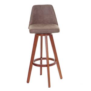 Tabouret de bar C43 (lot de 2) Marron - En partie en bois massif - 48 x 97 x 48 cm