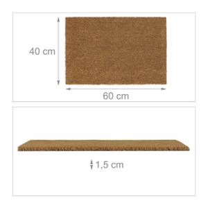 Fußmatte Kokos 60x40 cm Braun - Naturfaser - Kunststoff - 60 x 2 x 40 cm
