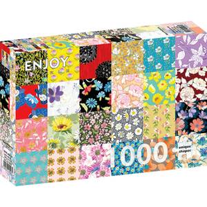 Puzzle Blumenmuster Papier - 24 x 5 x 34 cm