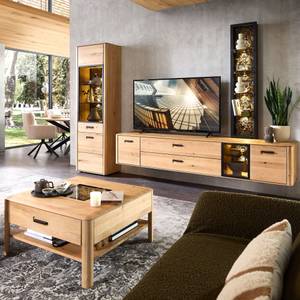 Wohnzimmer Morena 48 mit LED (4-teilig) Braun - Massivholz - Holzart/Dekor - 360 x 205 x 45 cm