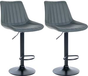 Tabouret de bar Toni Lot de 2 Gris