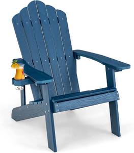 Adirondack Stuhl mit Getränkehalter Blau