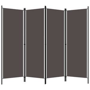 Raumteiler (4-teilig) 320721 Grau - Textil - 200 x 180 x 1 cm