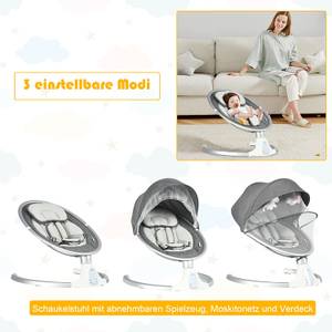 Babyschaukel Babywippe Grau - Metall - 61 x 74 x 70 cm