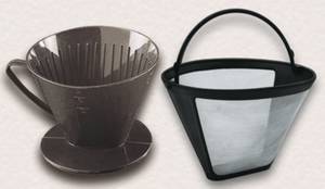 Fackelmann Silberton Dauerkaffeefilter Schwarz - Kunststoff - 13 x 15 x 10 cm