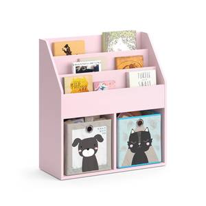 Bücherregalset Luigi Elch/Katze Pink - Holzwerkstoff - 72 x 79 x 31 cm