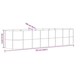 Lit surélevé de jardin 3012743-1 Vert - 100 x 322 cm