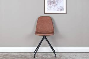 Chaise de salle à manger Polar lot de 2 Imitation chêne marron-noir - 44 x 88 x 54 cm