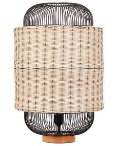 Lampe de table TANGANYIKA Beige - Noir - Bleu - Rotin - 35 x 55 x 35 cm