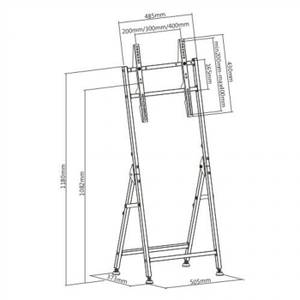 TV-Ständer LUMFS13-44FF Schwarz - Metall - 51 x 128 x 37 cm