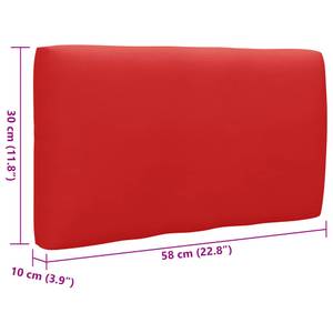 Paletten Ecksofa 3016504-5 Pinie Honig Dekor - Rot